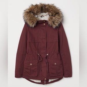 Divided| H&M Faux Shearling-lined Parka| Size 10